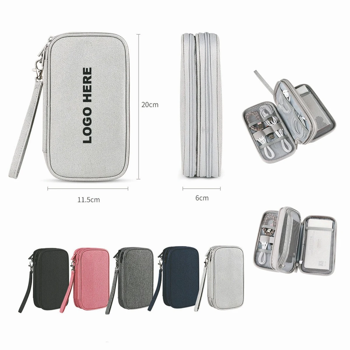 Double Layer Cord Organizer Pouch Bag 1