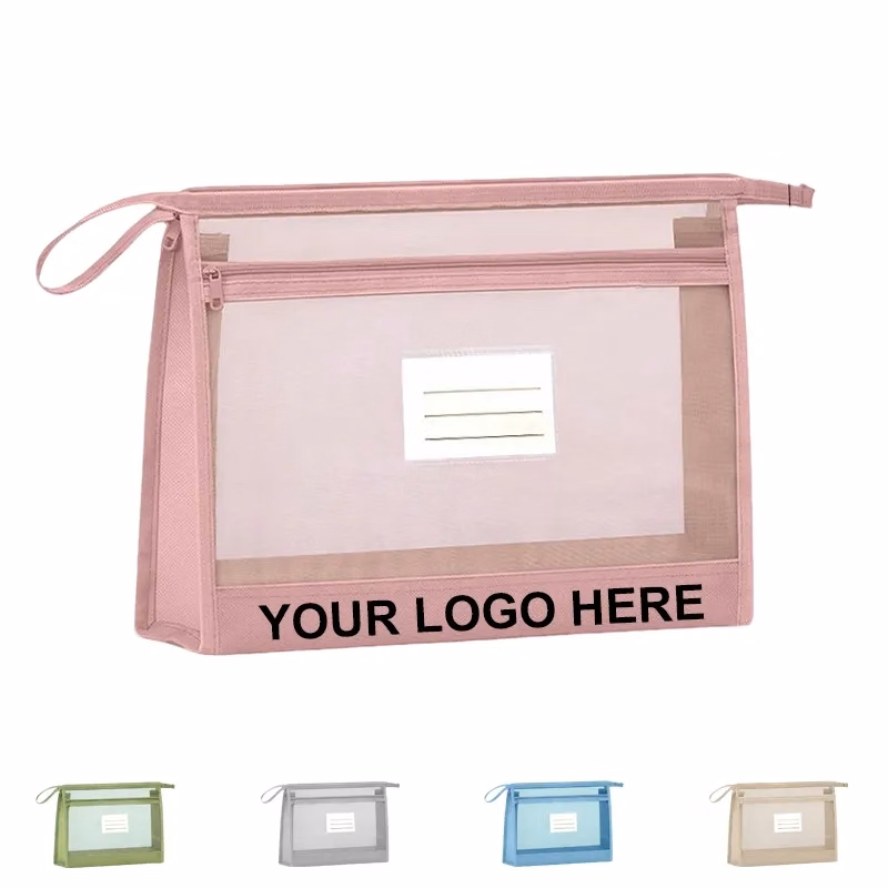 A4 Mesh Zipper File Bag