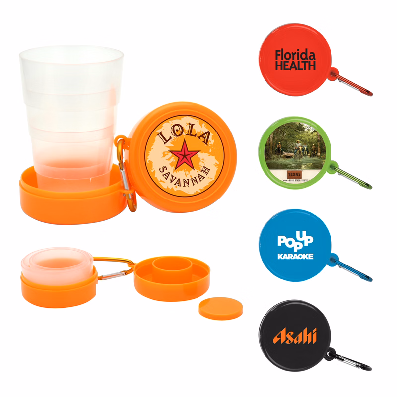 6 Oz. Pop-Up Collapsible Cup w/Carabiner
