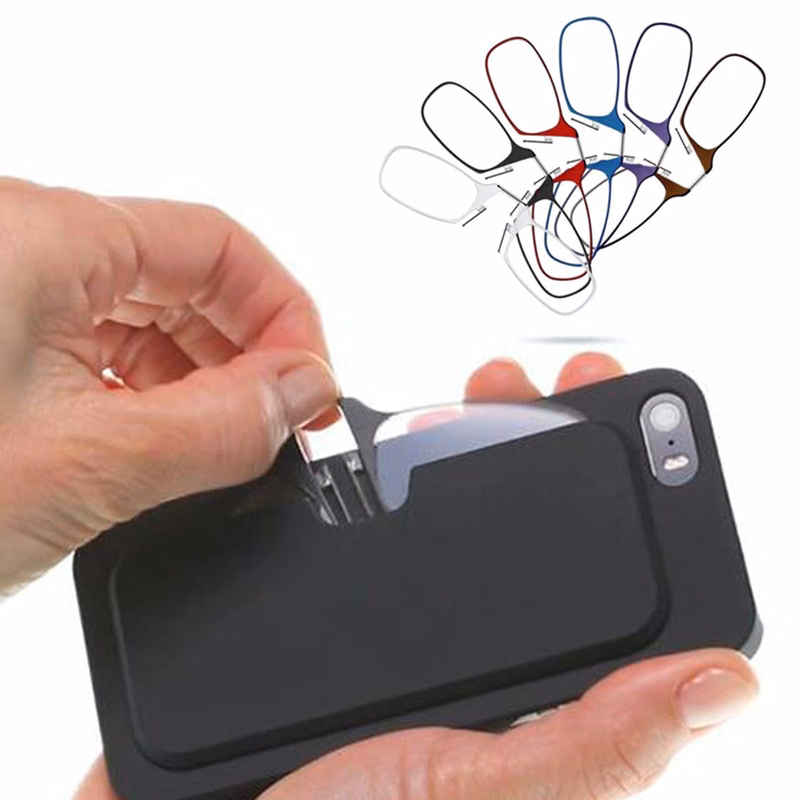 Convenient Clamp Nose Glasses With Case