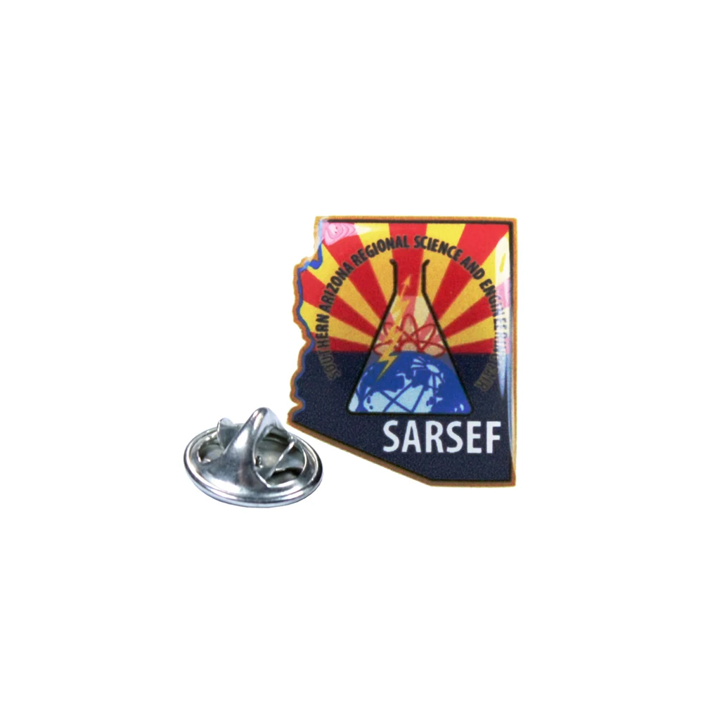 Lapel Pin / Pins with custom shape imprint from 1.1 - 2 Sq. In. 1