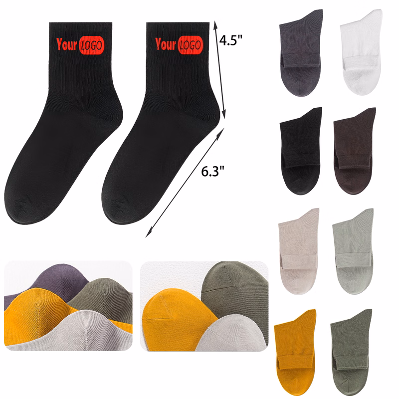Comfortable Solid Color Mid Tube Cotton Socks