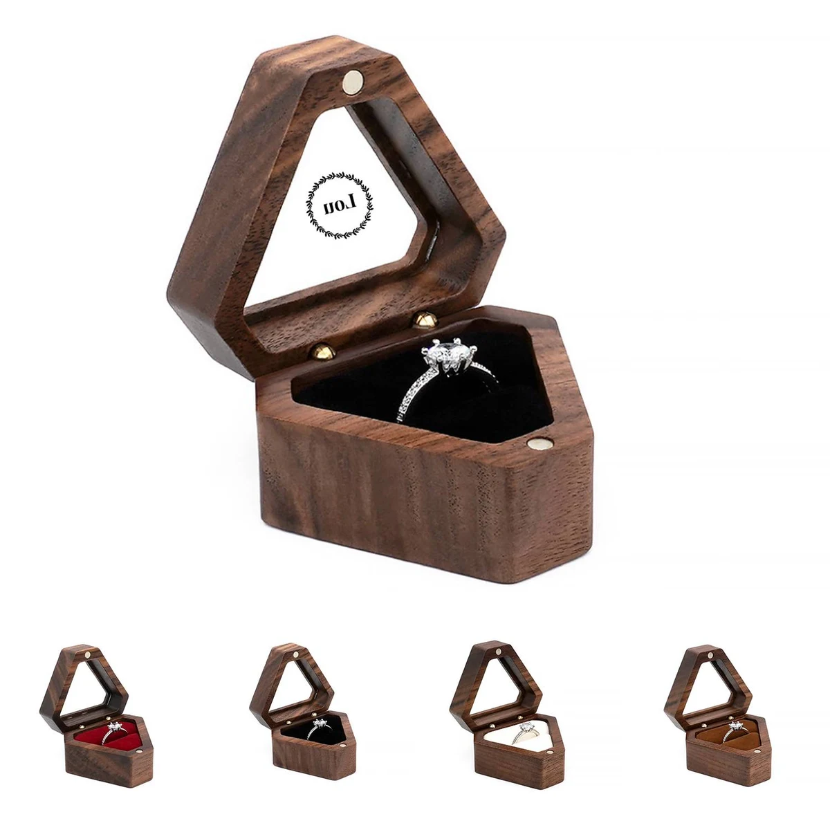 Wood Ring Box(Triangle Shape) 1