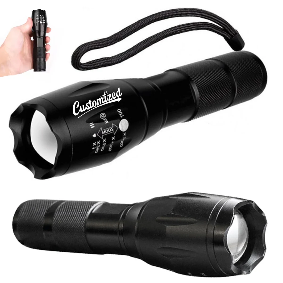 Zoomable Tactical LED Flashlight with Adjustable Focus 1