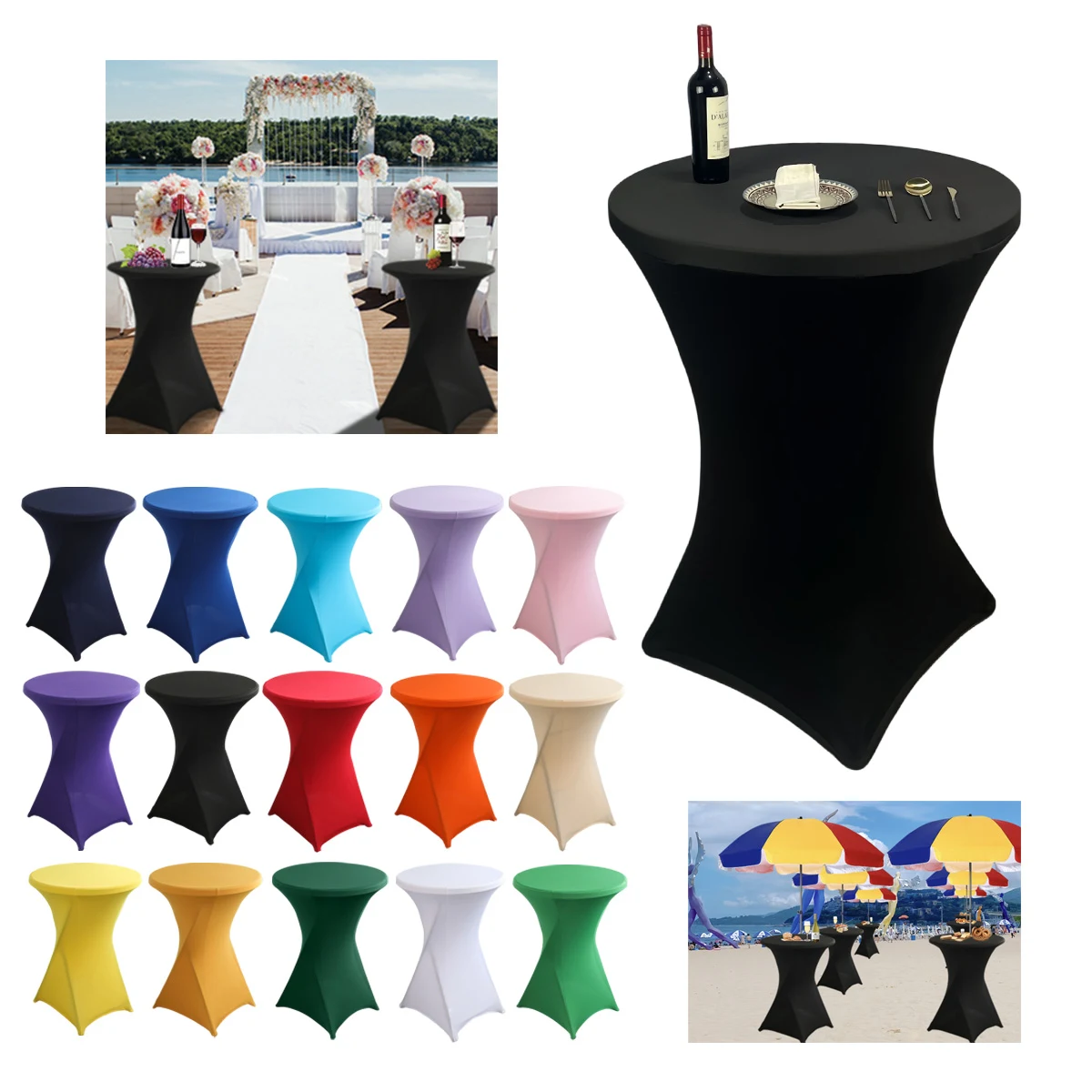 32in Round Elastic Table Cover 1