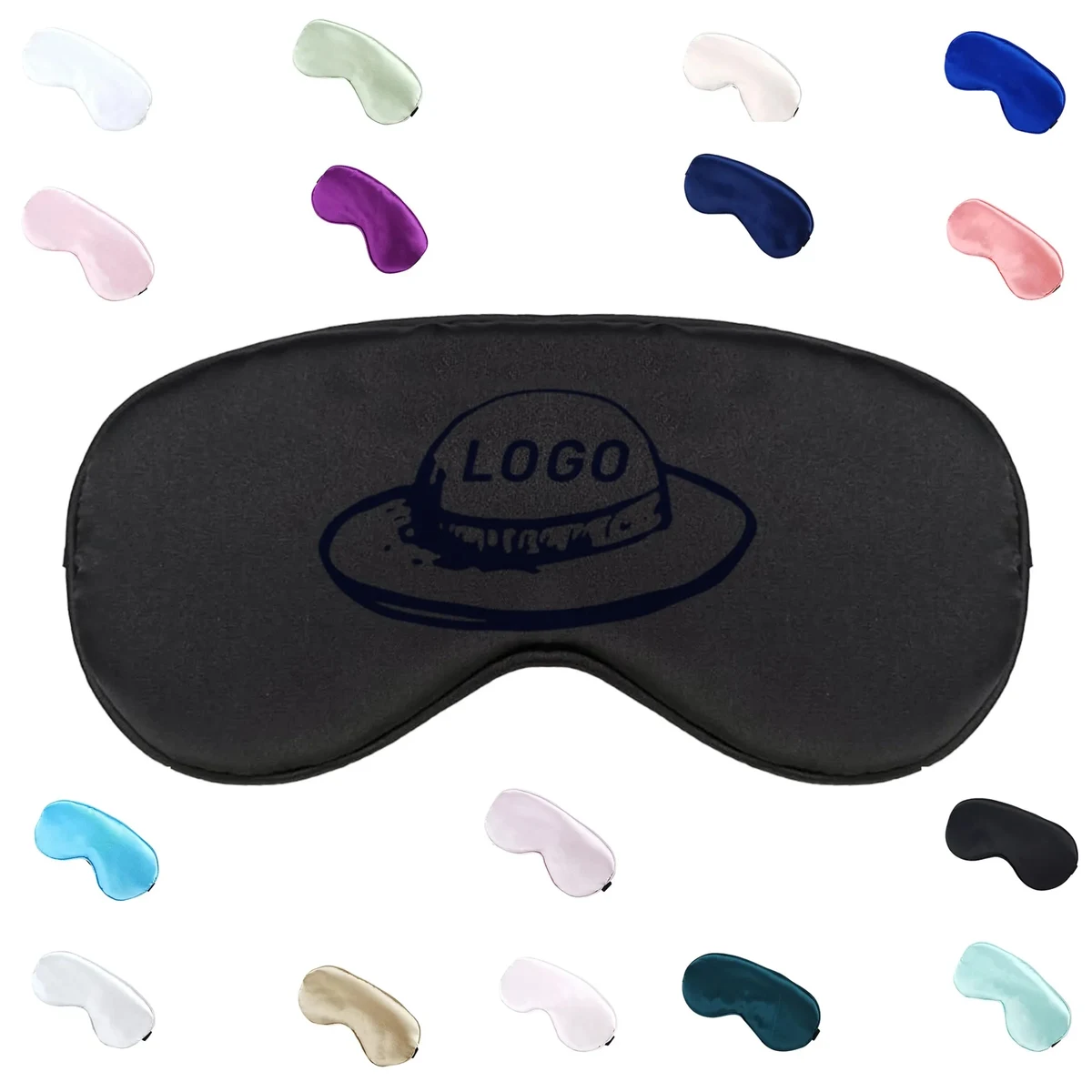 Double Sided Simulated Silk Elastic Adjustable Eye Mask 1