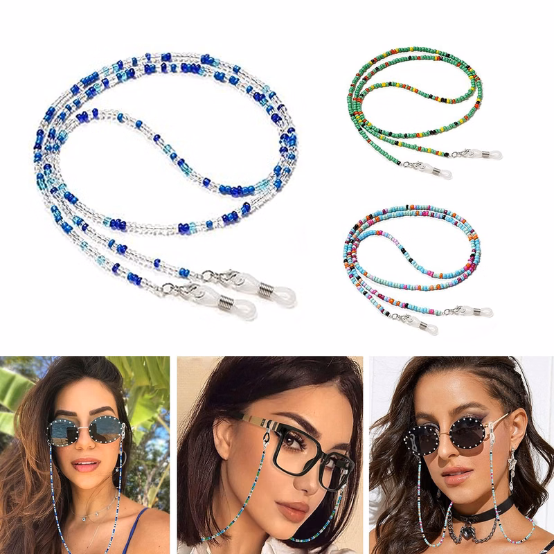 4Pcs Women & Girls Beaded Eyeglass Chains