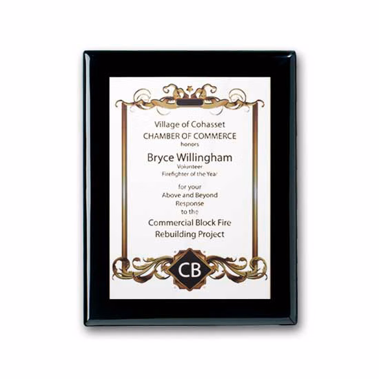 SpectraPrint™ Plaque - Ebony White
