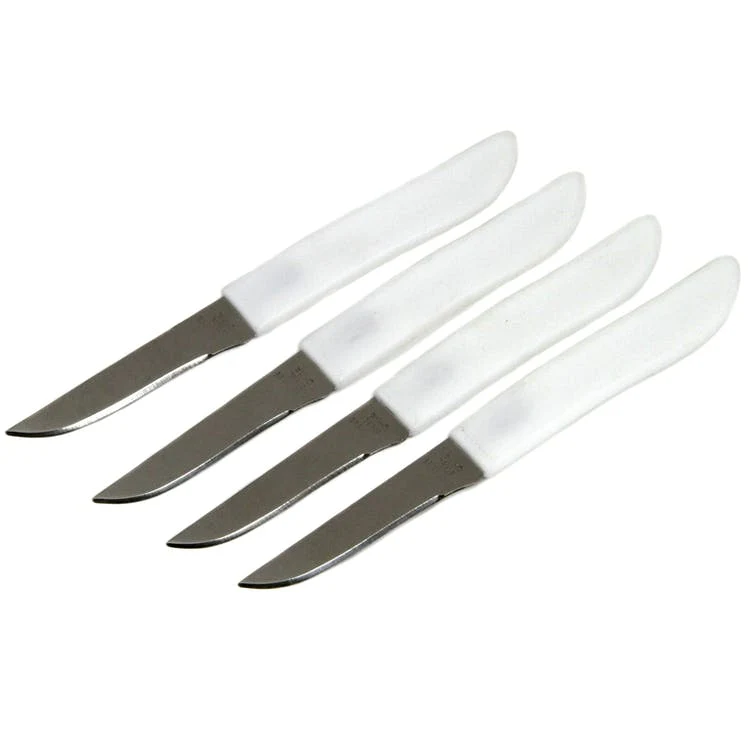 Paring Knives - White 4 Pieces 2.5" 1