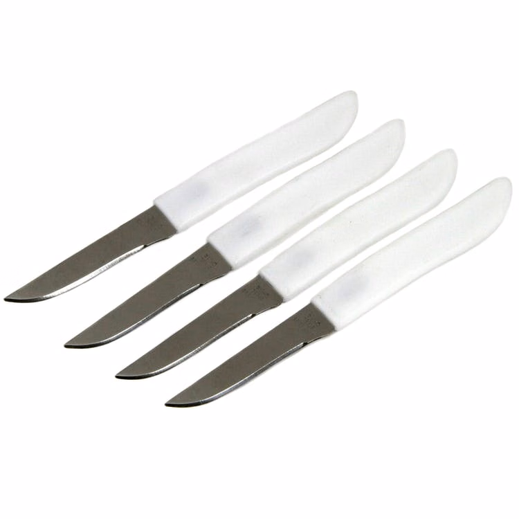 Paring Knives - White 4 Pieces 2.5"