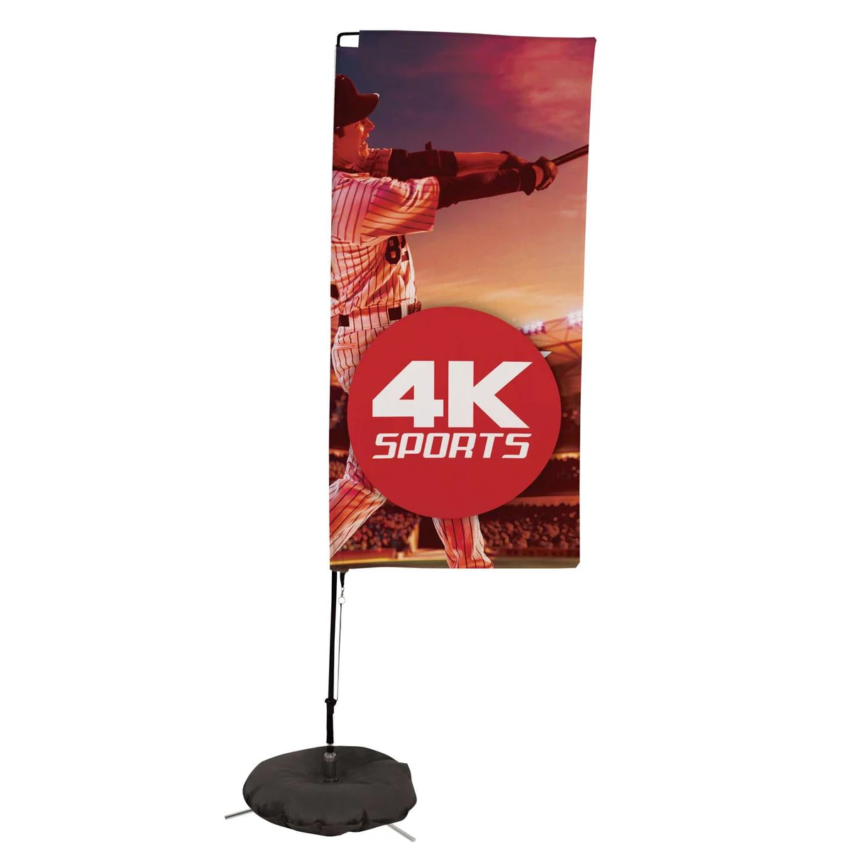 7' Streamline Rectangle Sail Sign Kit (Single-Sided with Scissor Base) 1