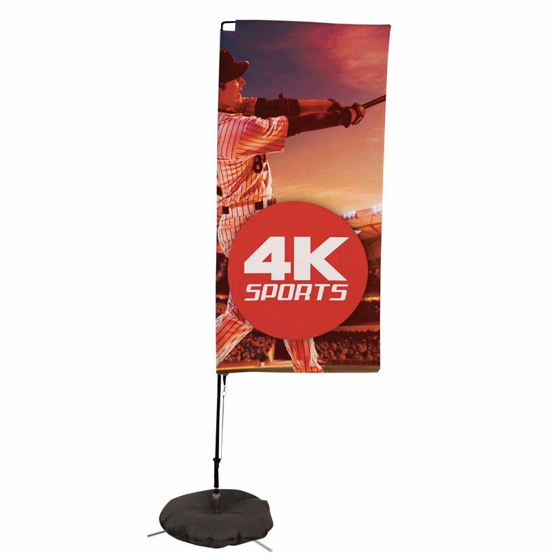 7' Streamline Rectangle Sail Sign Kit (Single-Sided with Scissor Base)
