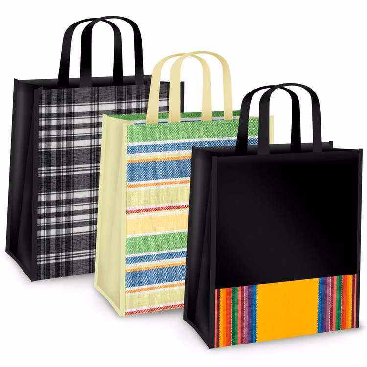 Reusable Bags - Assorted Stripes 15" x 14"