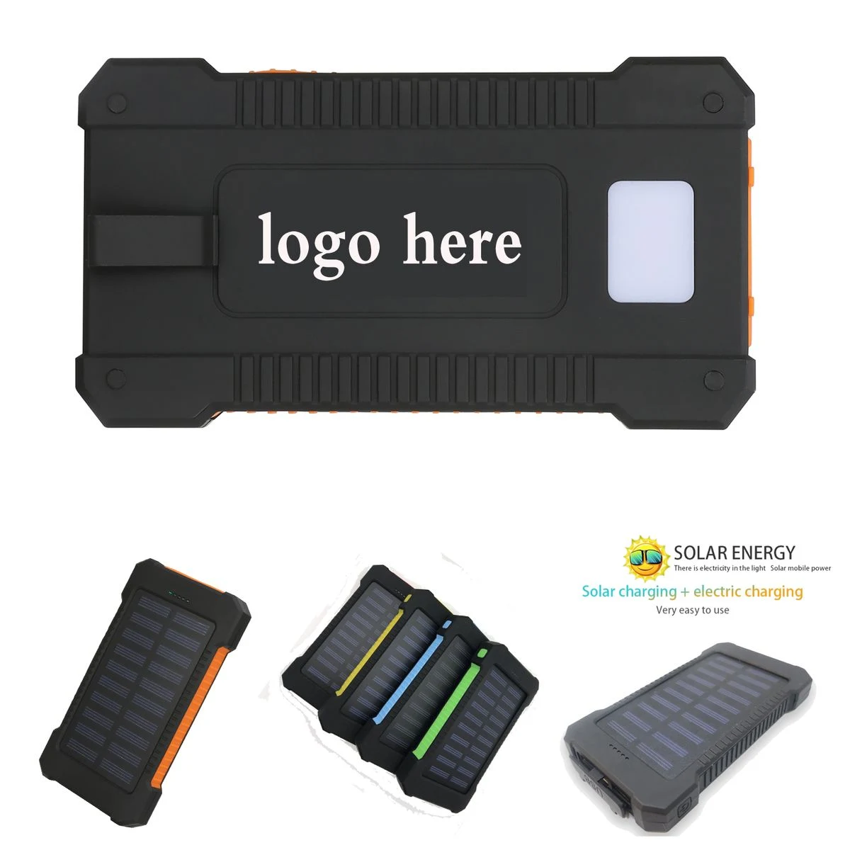 8000mAh Solar-Powered Eco Charger with LED
1