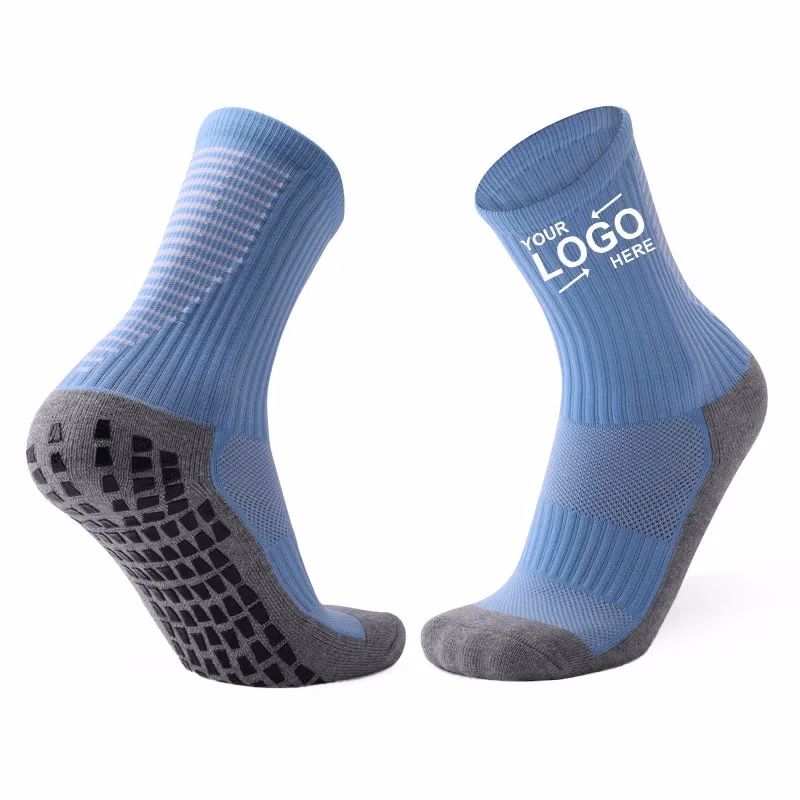 Knee High Knitted Football Socks W/ Bottom Cushion