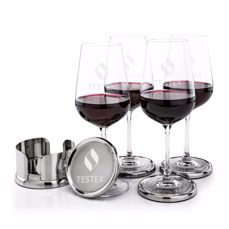 Baldoni Coasters & Laurent Wine Set