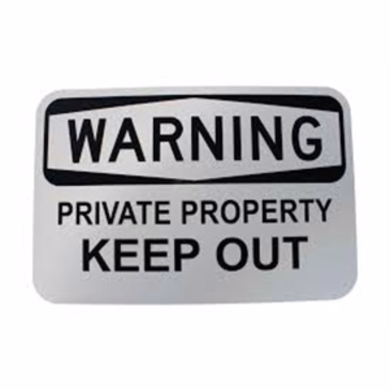 12" x 12" Custom .080" Thick White Reflective Aluminum Signs w/ One Color Reflective Vinyl One Side