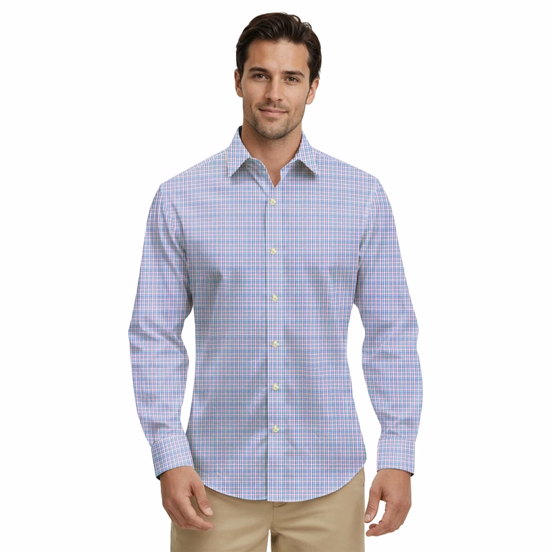 Mens L/S Tricolor Plaid
