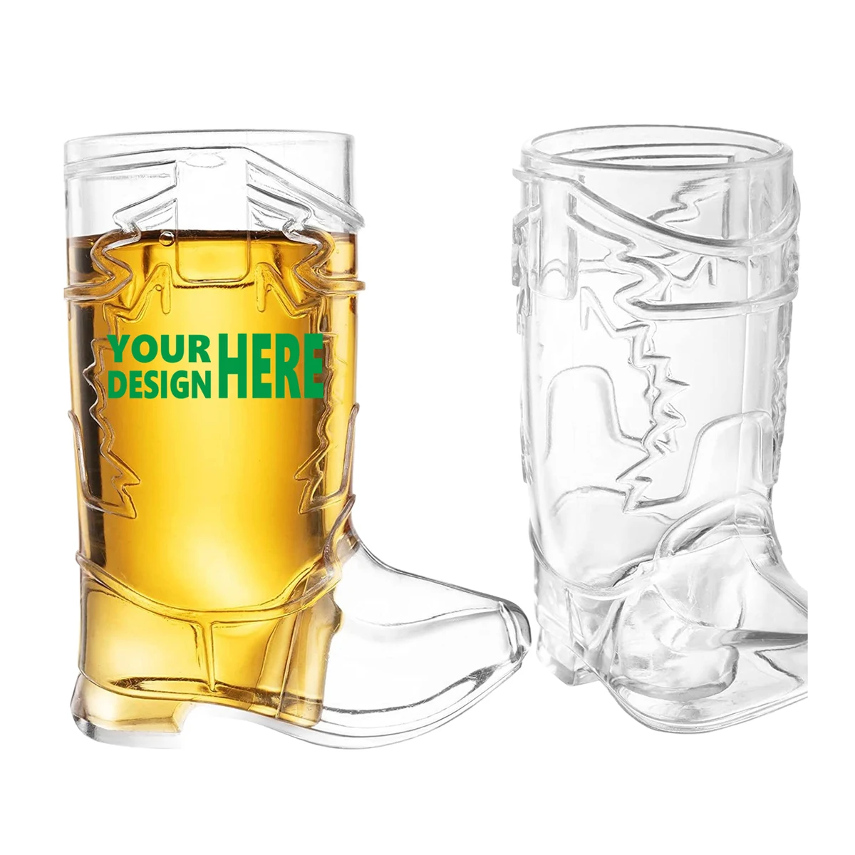 MOQ50 Custom 1oz Cowboy Boot Cocktail Shot Glass 1