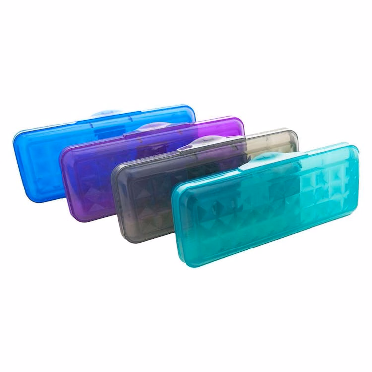 Pencil Boxes - 8" 4 Colors Snap Closure
