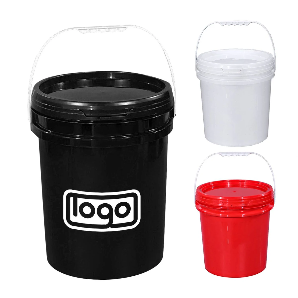 Sealed plastic bucket with lid 1