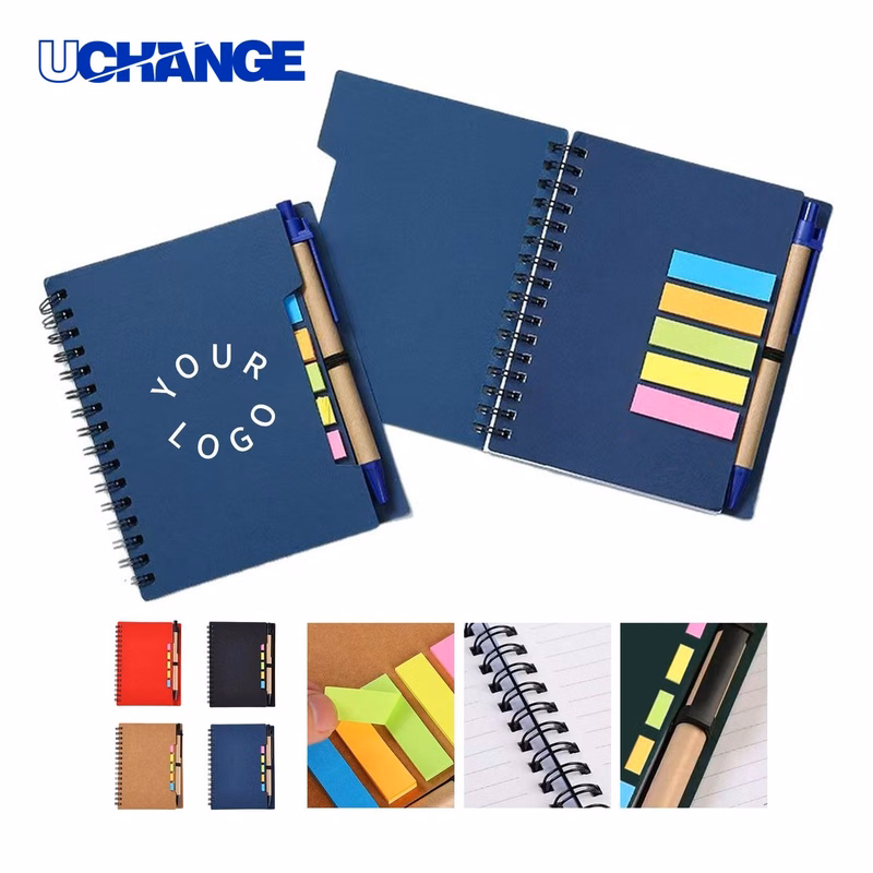 Spiral Notebook Set with Sticky Note and Pen 4.7" x 5.7"