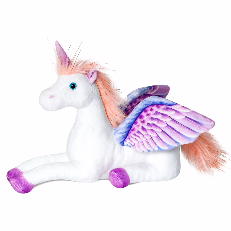White Unicorn with Pink Wings
