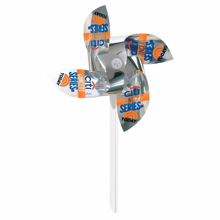 Pinwheel 3-Silver Mylar with 7" diameter straight propellers
