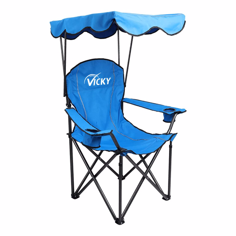 Portable Retractable Shade Canopy Folding Chair