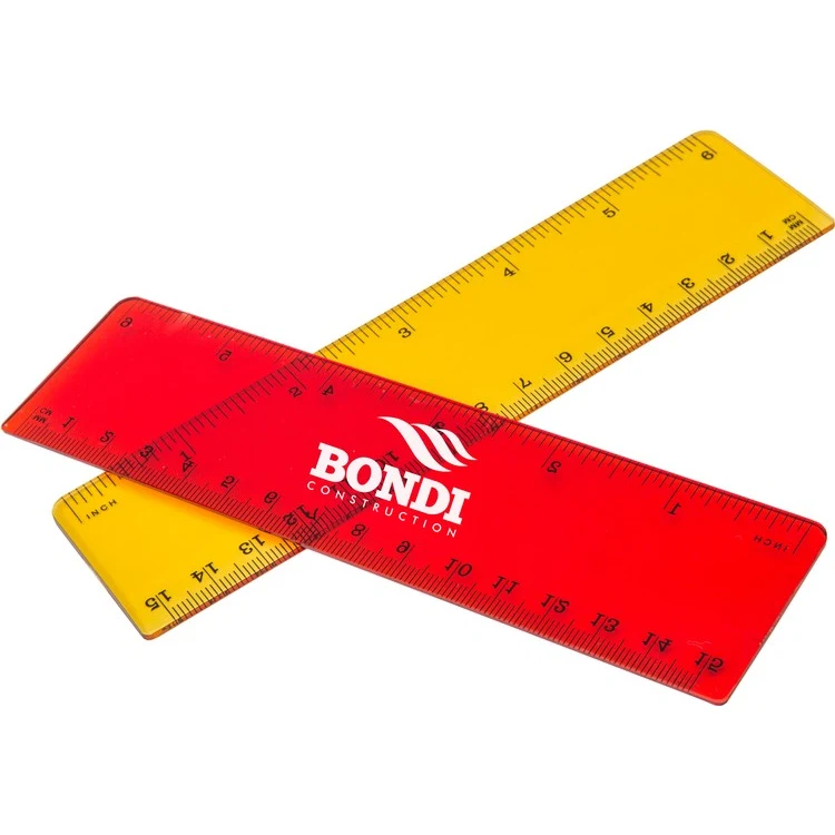 6" Translucent Plastic Ruler 1