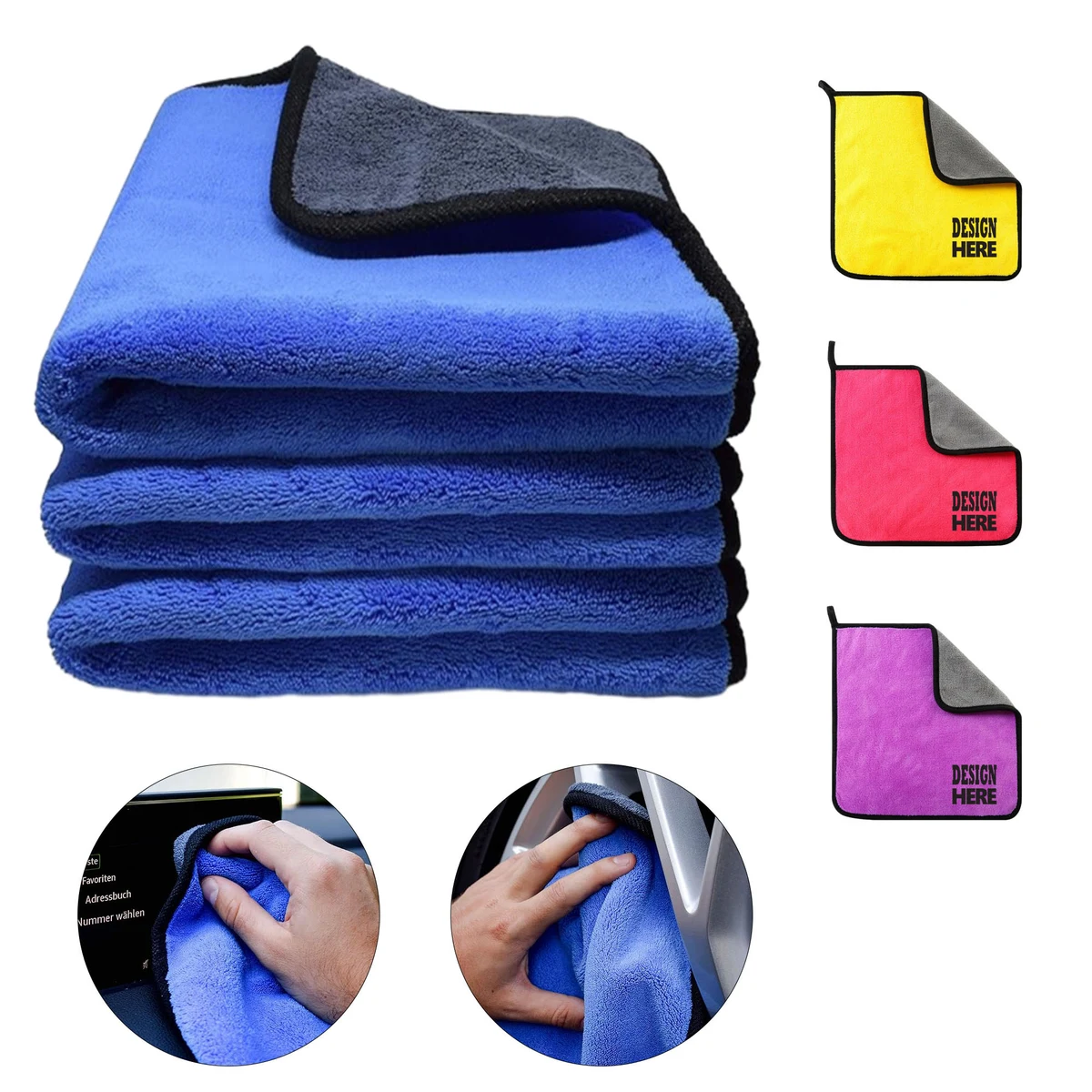 Double Sided Absorbent Durable Car Wash Towel 1