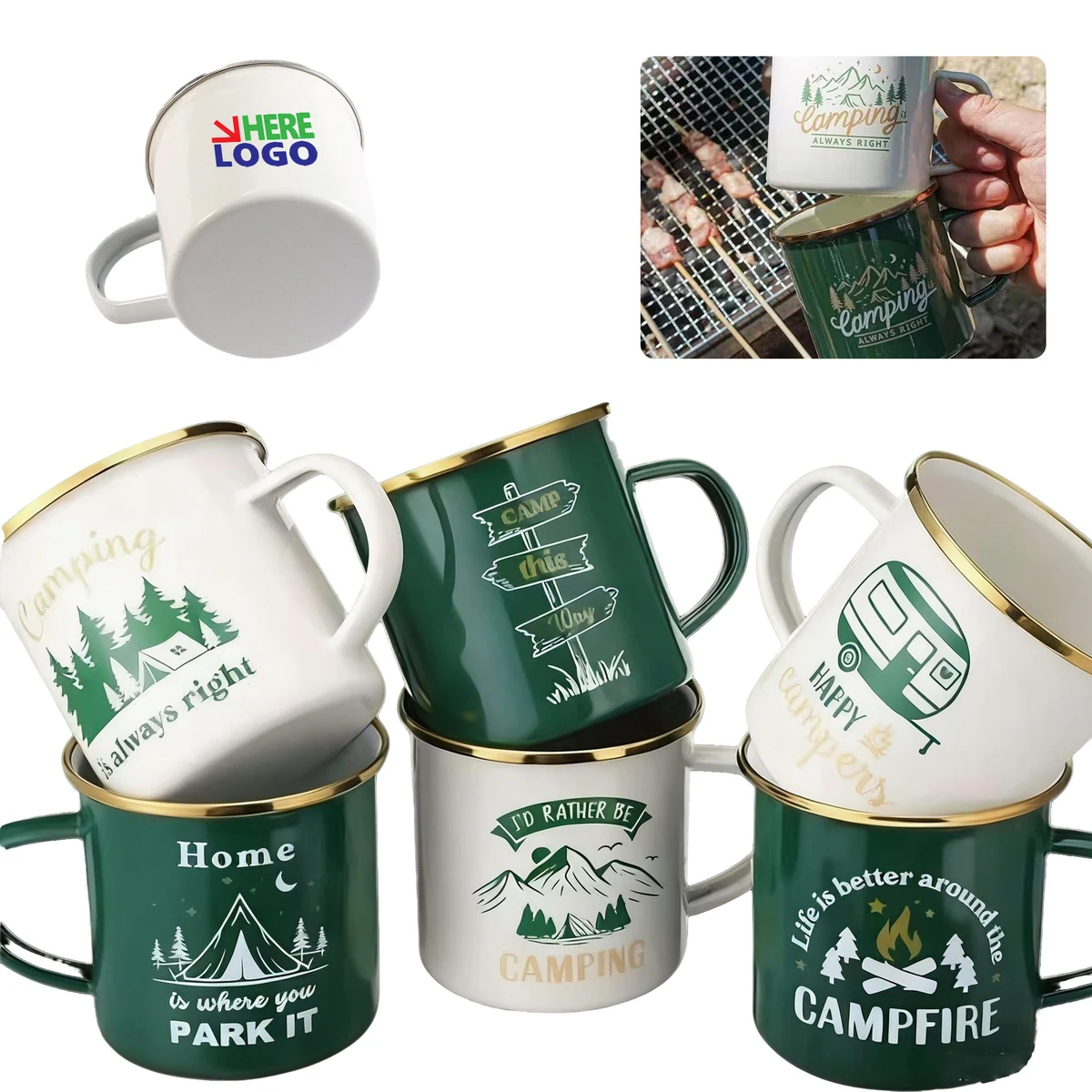 Colorful Enamel Cup For Camping Trips 1