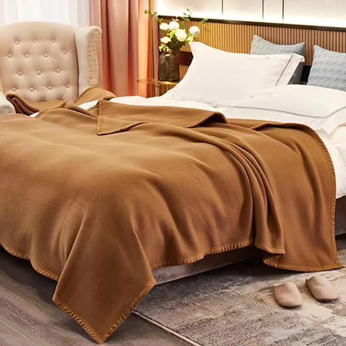 Plush Hotel Bed Blanket 1