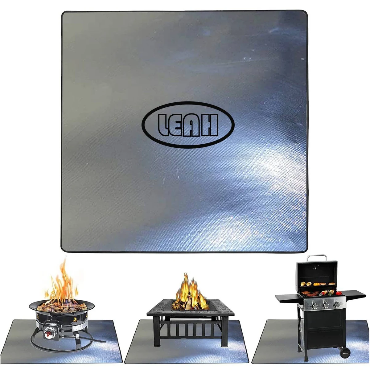 39 Inch Aluminum Foil Material Fire Pit Mat 1