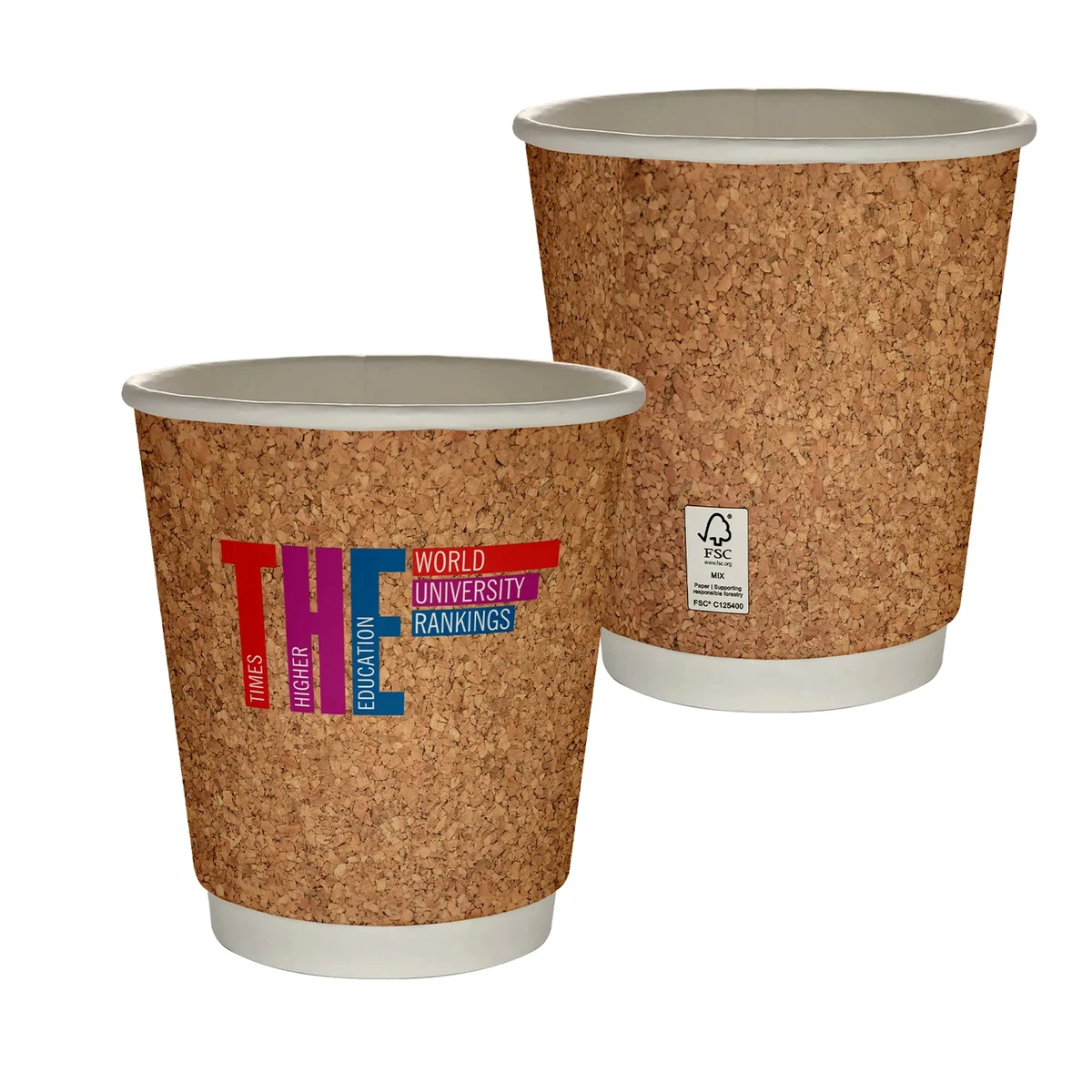 10 oz Full Color Cork Pattern Insulated Paper Cup 1