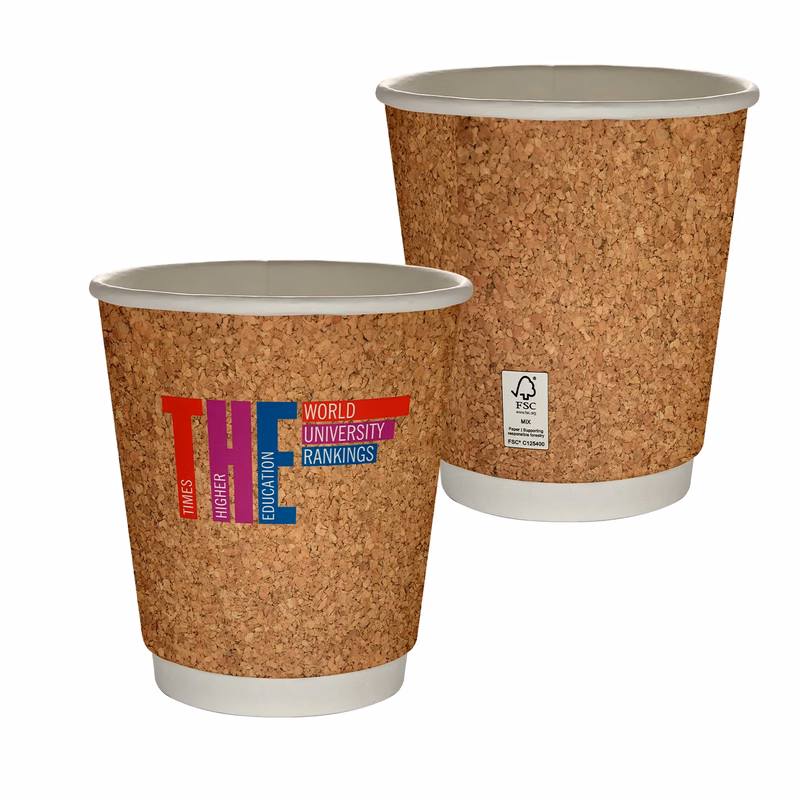 10 oz Full Color Cork Pattern Insulated Paper Cup