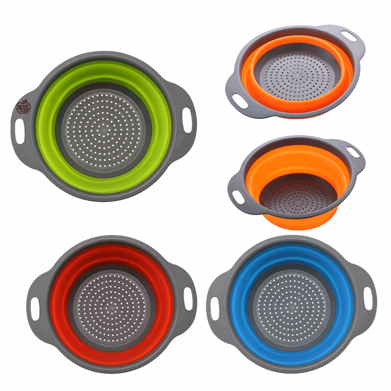 Foldable Vegetable Colander with Collapsible Design