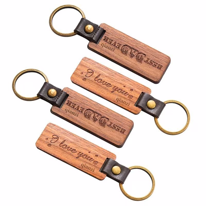 Engraved Wood Keychain
