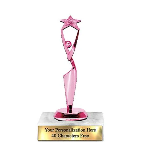 Trophy: 7", 2x3 white marble base, Reach For The S 1