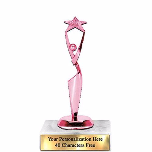 Trophy: 7", 2x3 white marble base, Reach For The S