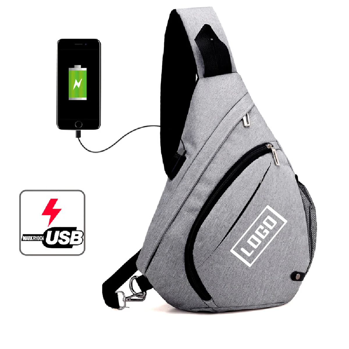 Crossbody Sling Bag With USB Charging Port 1