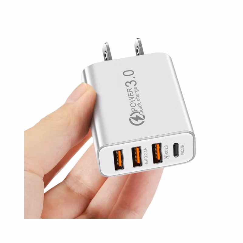4 Port USB Travel Wall Charger Plug