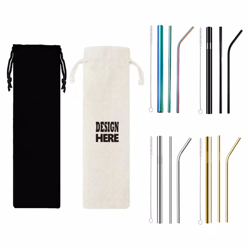 Stainless Steel Straw Set with Pouch