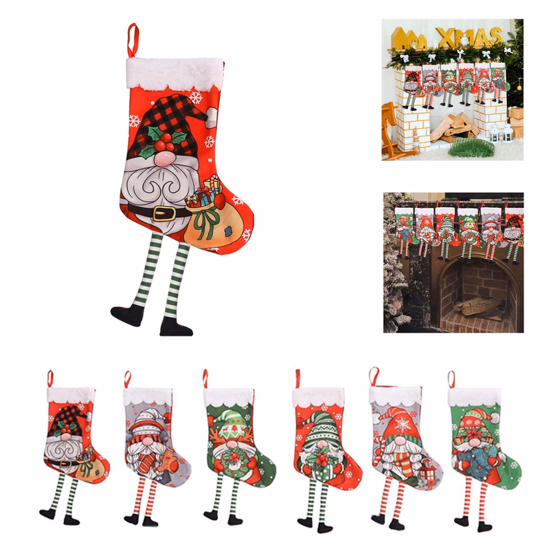 Christmas Stocking Santa Socks Candy Bag