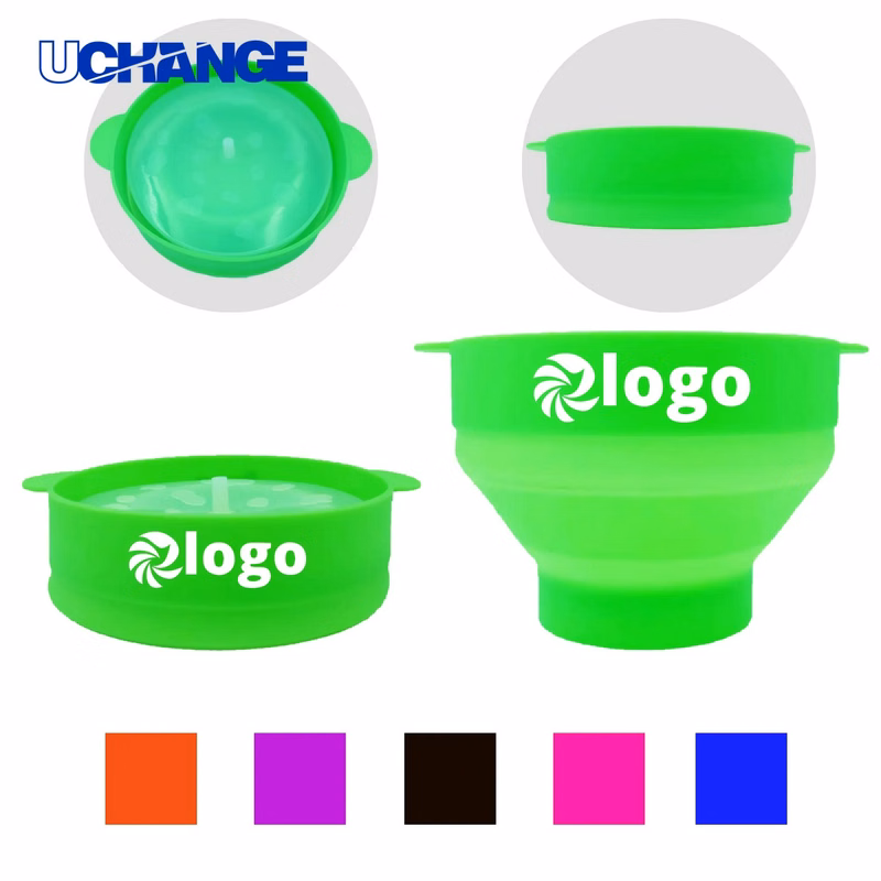 Collapsible Silicone Popcorn Bowl for Movie Nights