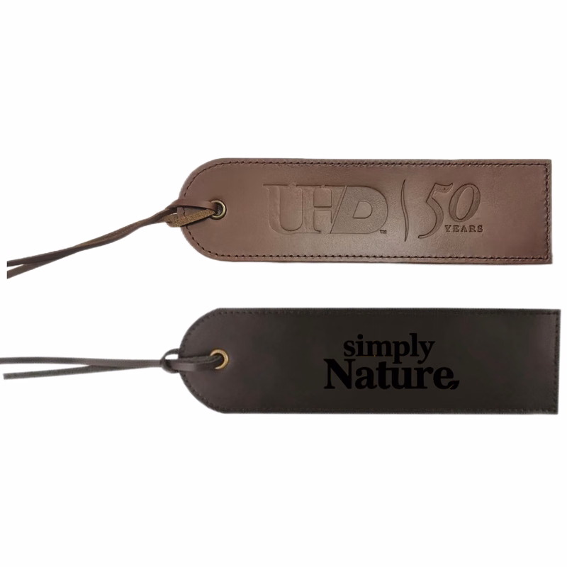 Debossed Genuine Leather Bookmark 2"x7"