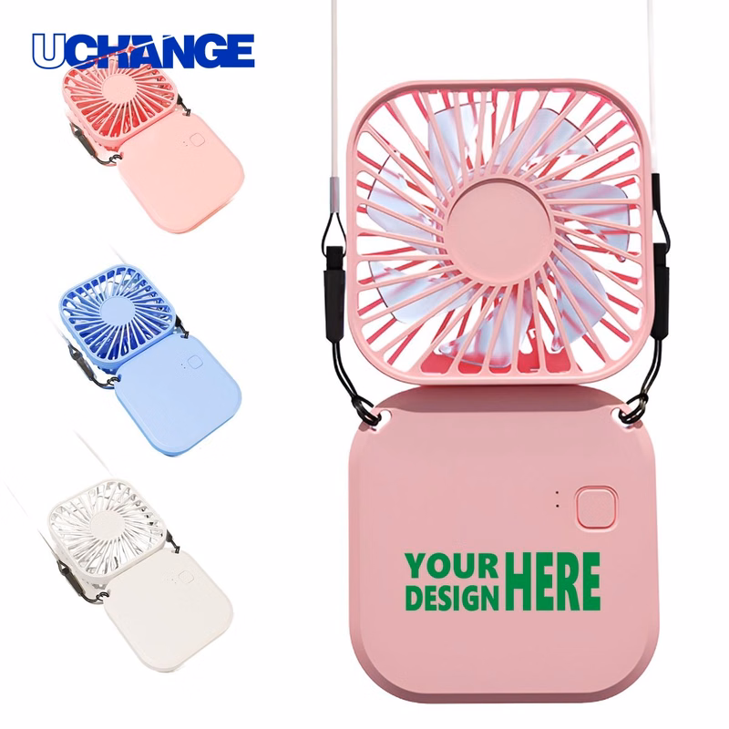 Portable USB Rechargeable Neck Hanging Mini Fan Device
