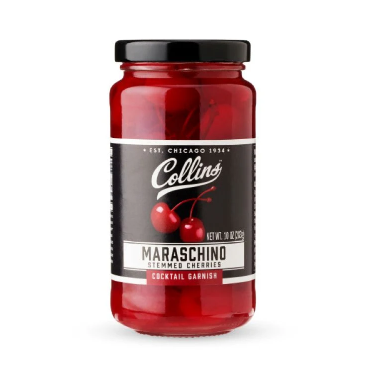 Collins™ 10 oz. Stemmed Cocktail Cherries 1