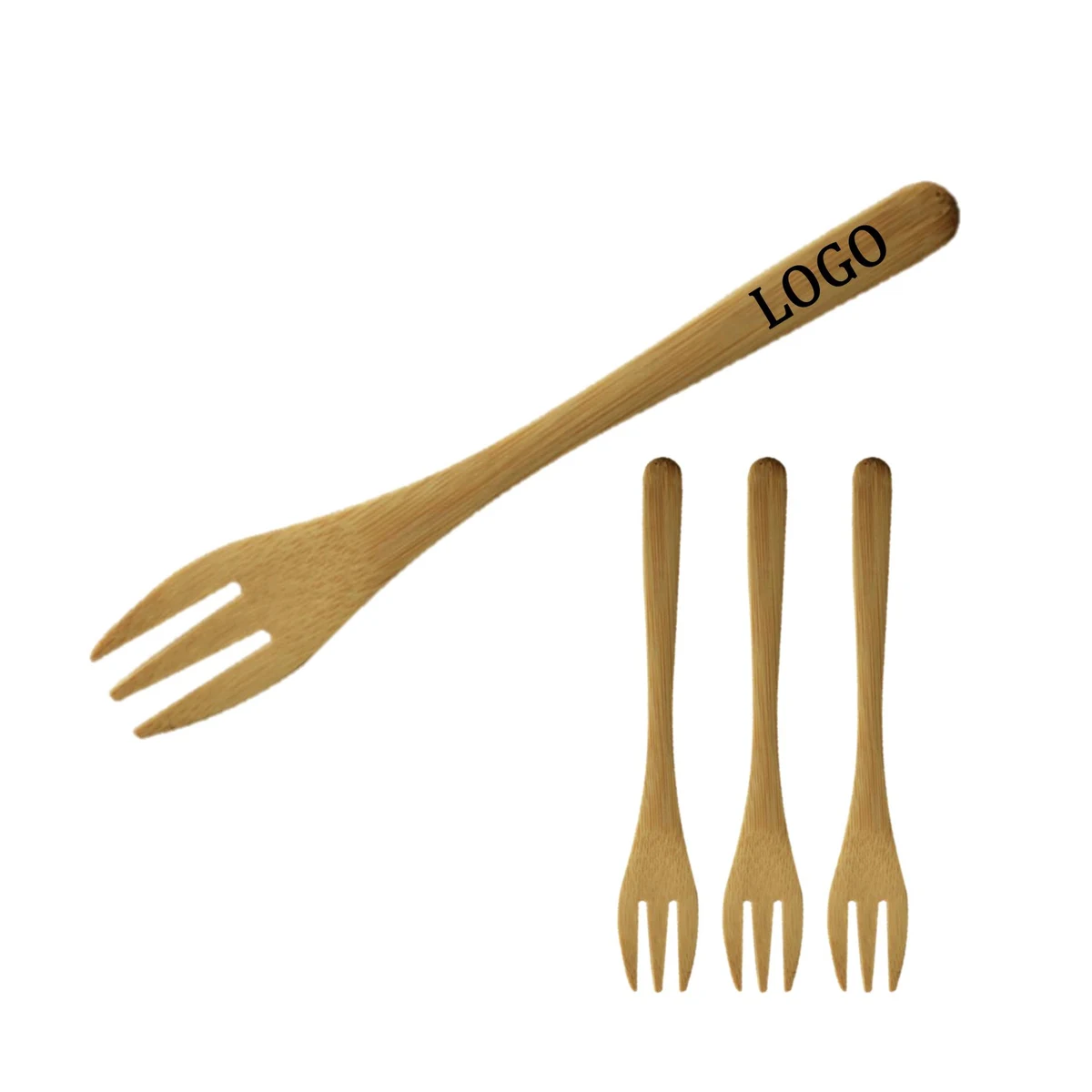 Small Bamboo Fruit Fork 1