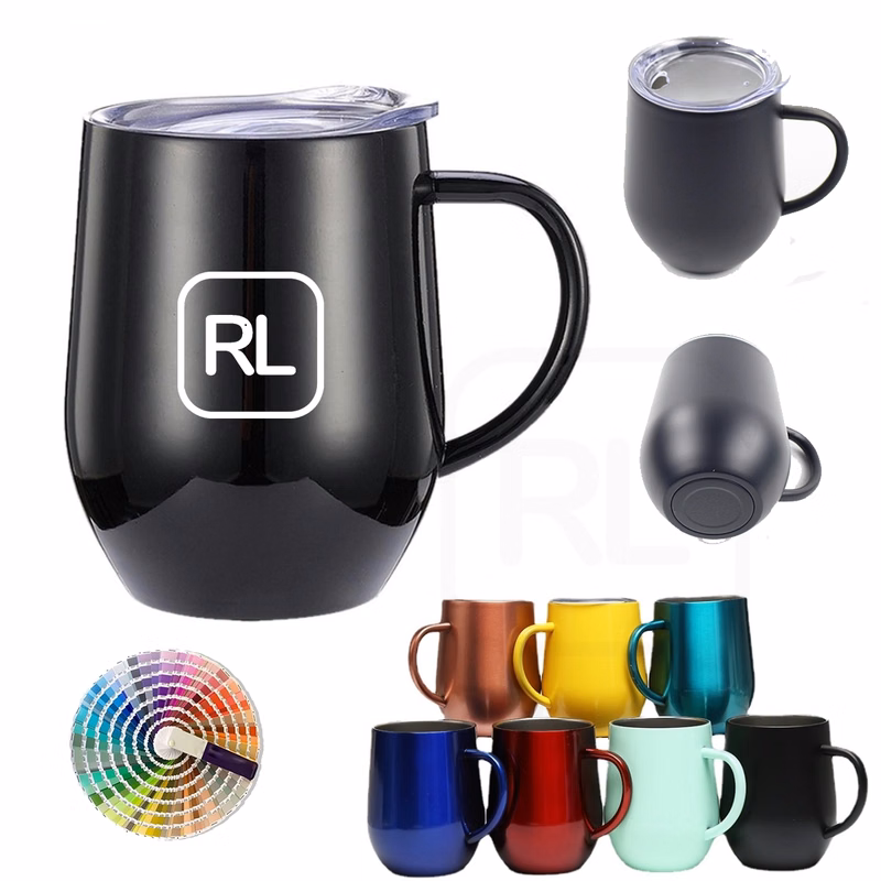 12 Oz Stainless Steel Camping Mug With Handle